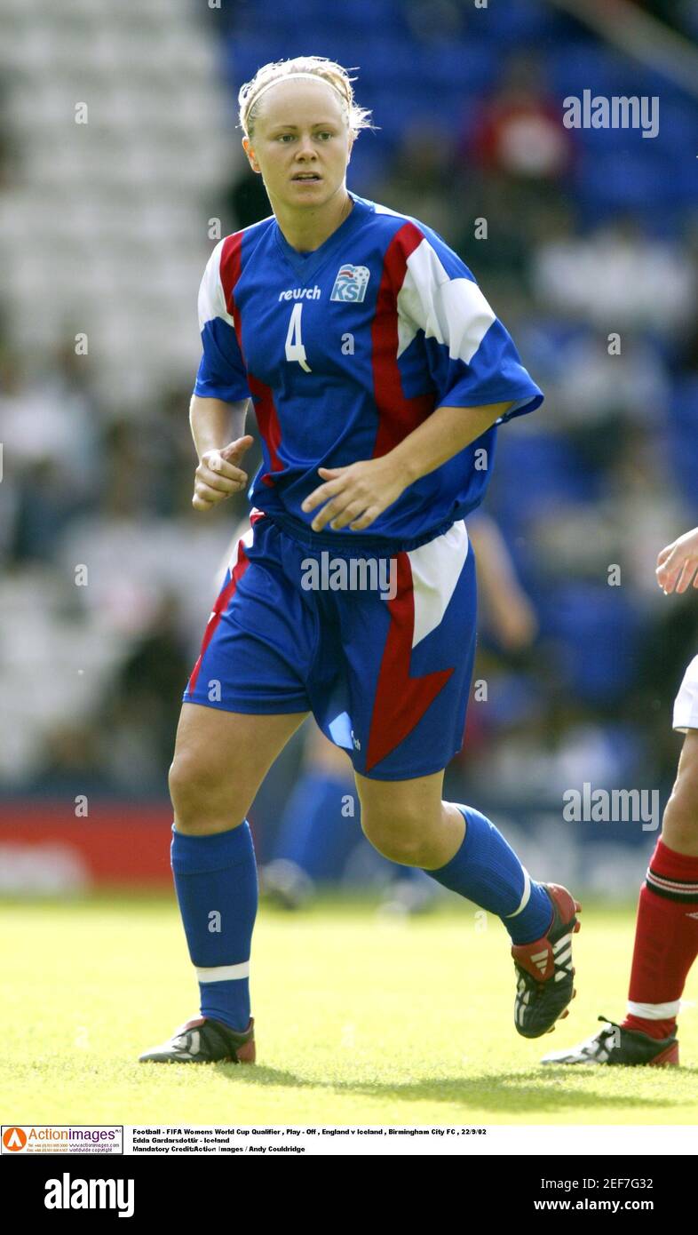 Football Fifa Women S World Cup Qualifier Play Off England V Iceland Birmingham City Fc 22 9 02 Edda Gardarsdottir Iceland Mandatory Credit Action Images Andy Couldridge Stock Photo Alamy