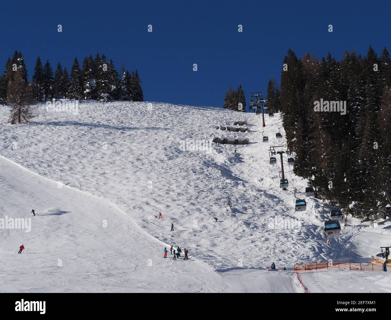 Ski slope in Zauchensee, Ski Amade  area,  Austria Stock Photo