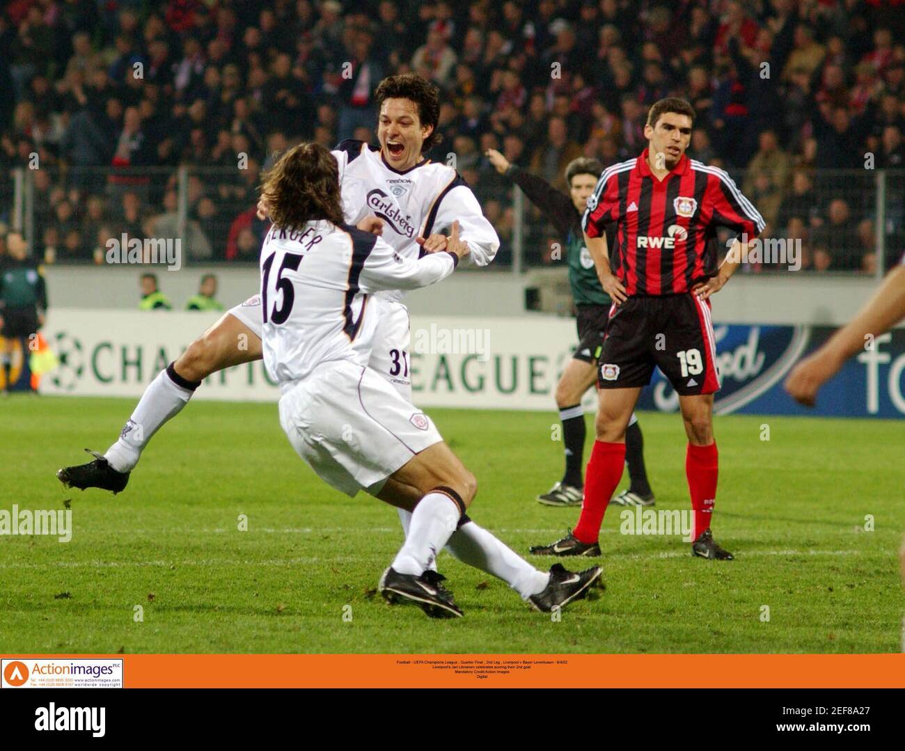 Football Uefa Champions League Quarter Final 2nd Leg Liverpool V Bayer Leverkusen 9 4 02 Liverpool S Jari Litmanen Celebrates Scoring Their 2nd Goal Mandatory Credit Action Images Digital Stock Photo Alamy Football Uefa Champions League Quarter Final 2nd Leg Liverpool V Bayer Leverkusen 9 4 02 Liverpool S Jari Litmanen Celebrates Scoring Their 2nd Goal Mandatory Credit Action Images Digital Stock Photo Alamy