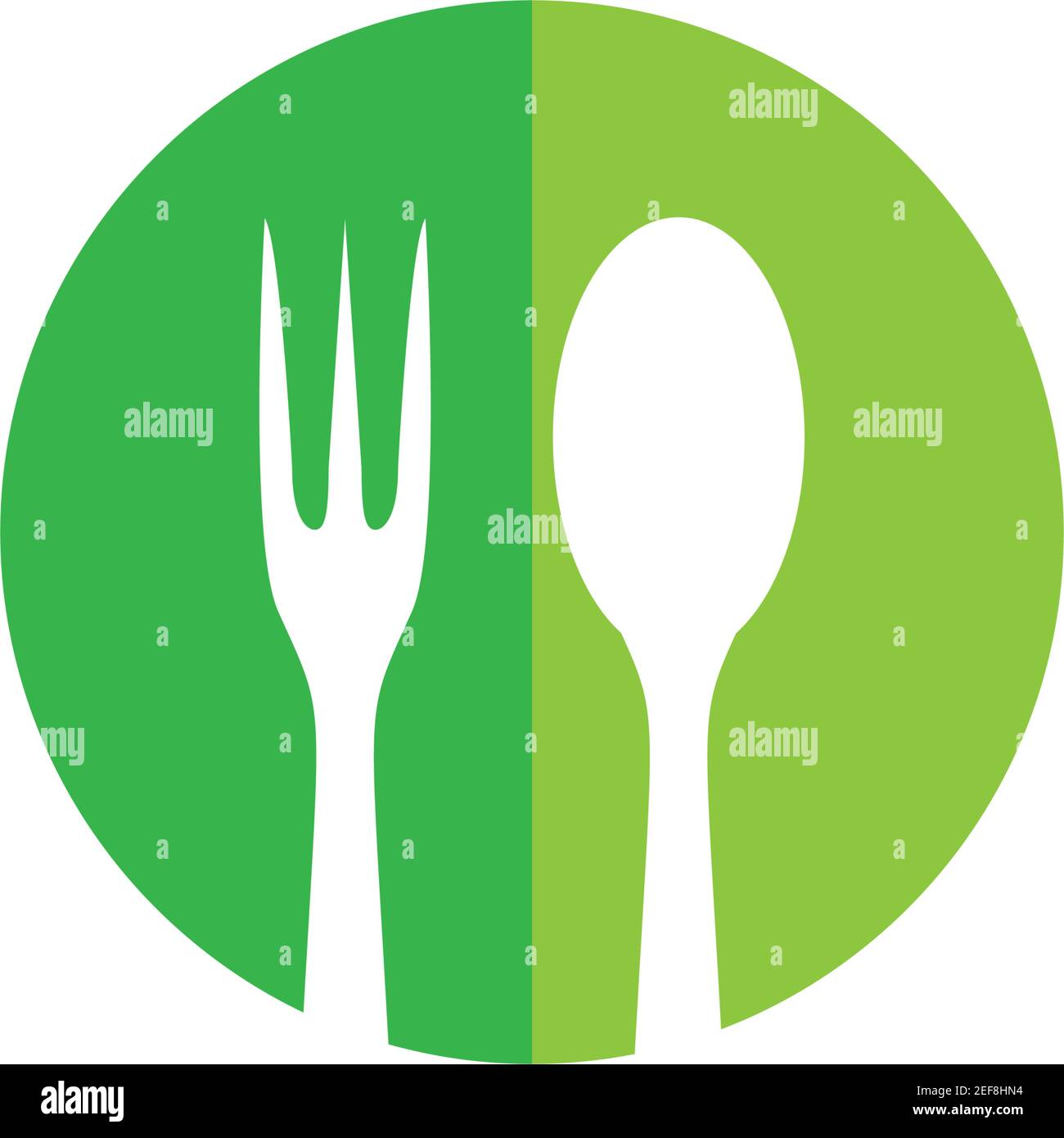 Spoon and fork logo template vector icon Stock Vector Image & Art - Alamy