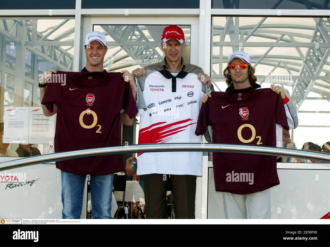 Ralf schumacher with his manager hires stock photography and images