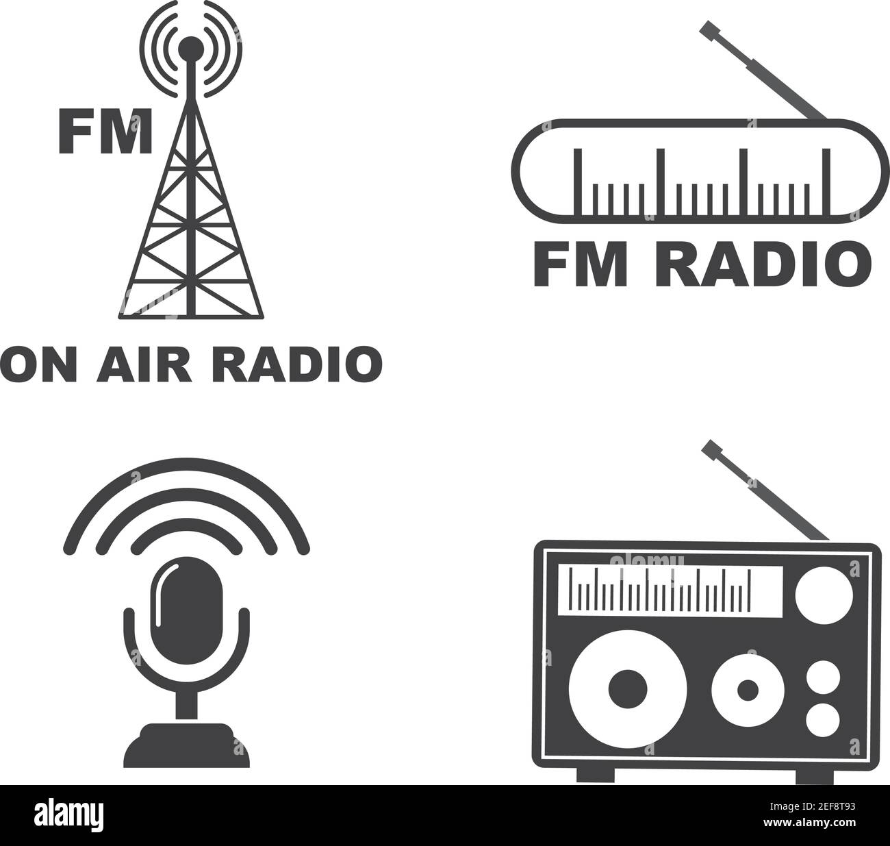 on air radio broadcast logo icon vector illustration design Stock Vector  Image & Art - Alamy