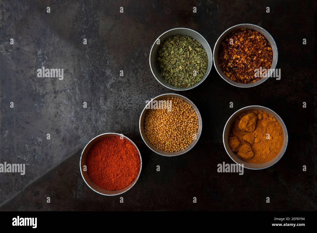 Pots of Spices Stock Photo