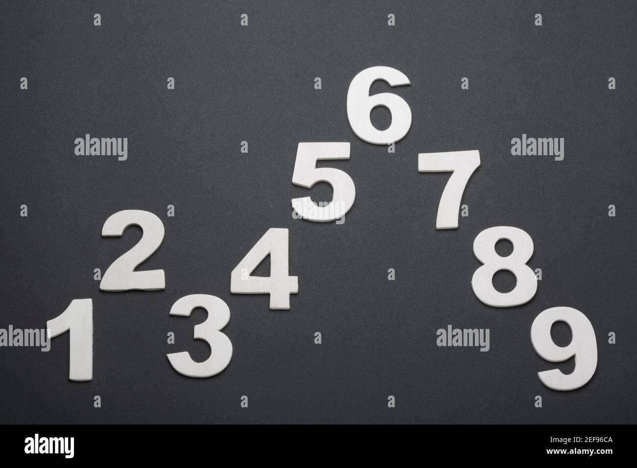 Close-up of numbers in a zig-zag pattern Stock Photo - Alamy