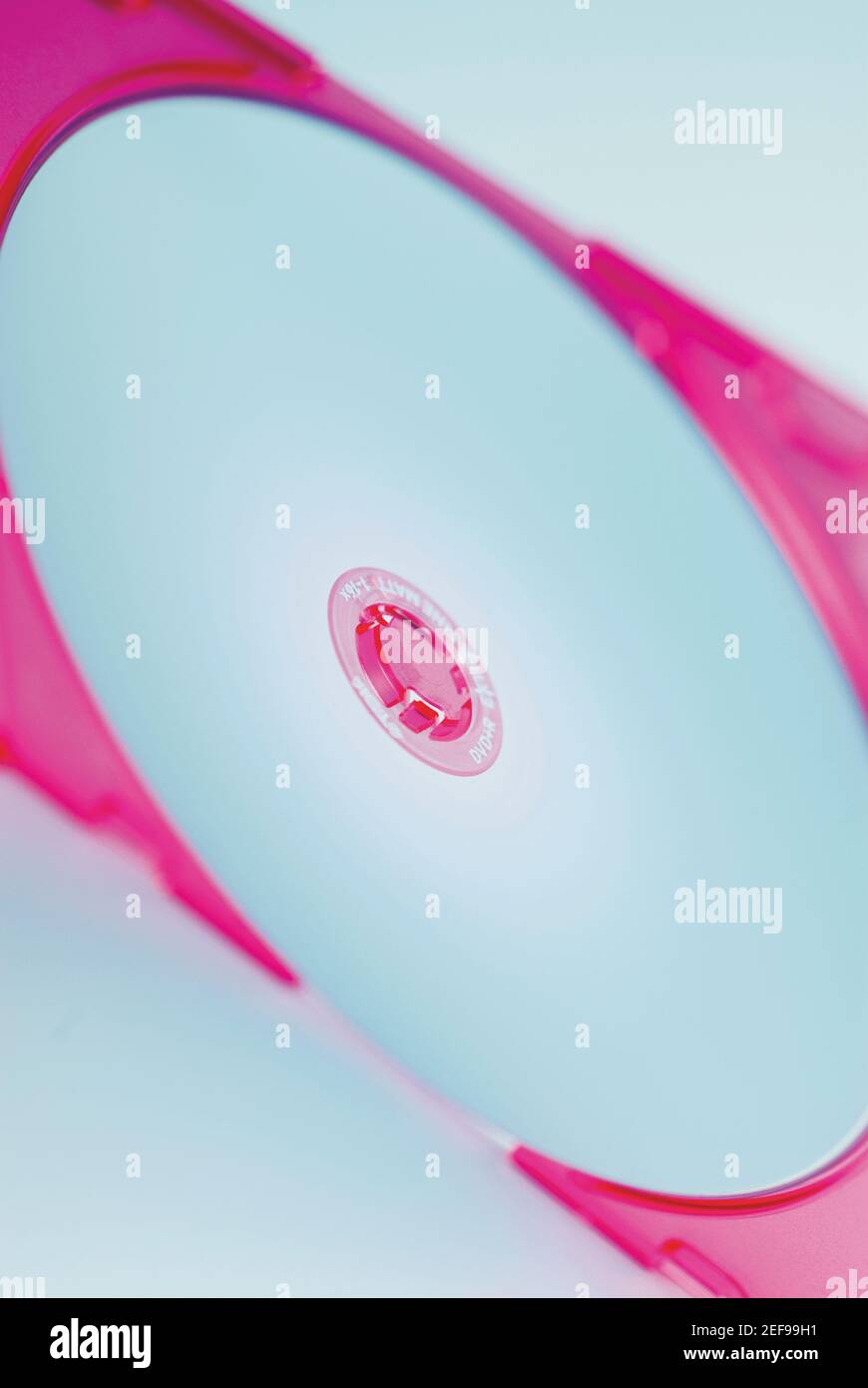 Close_up of a CD in a cd case Stock Photo