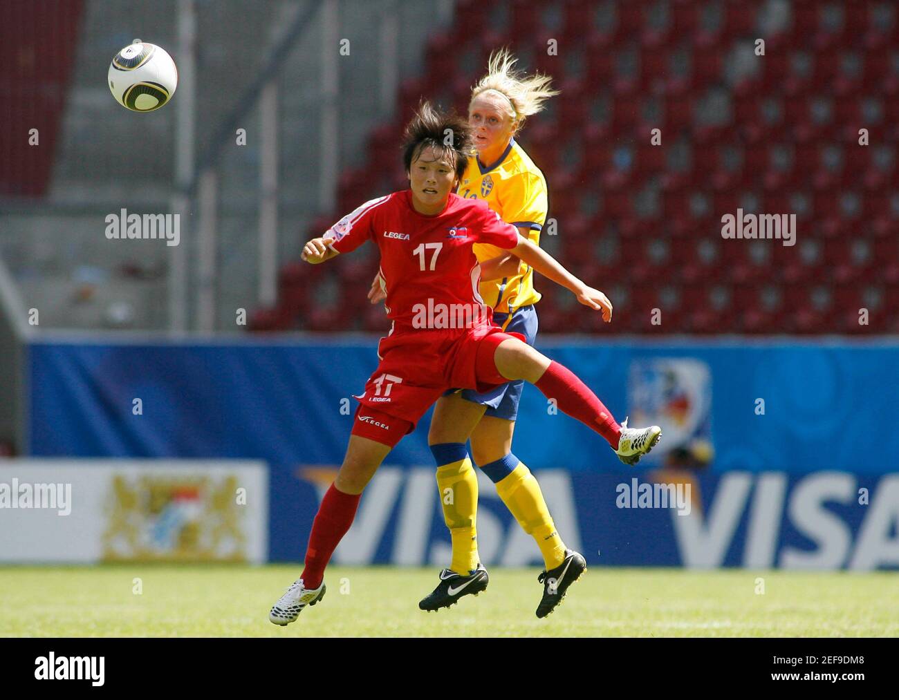 Football Korea Dpr V Sweden Group B Fifa Under Women S World Cup Germany 10 Germany 7 10 Sweden S Amanda Ilestedt In Action With Korea Dpr Jon Myong Hwa