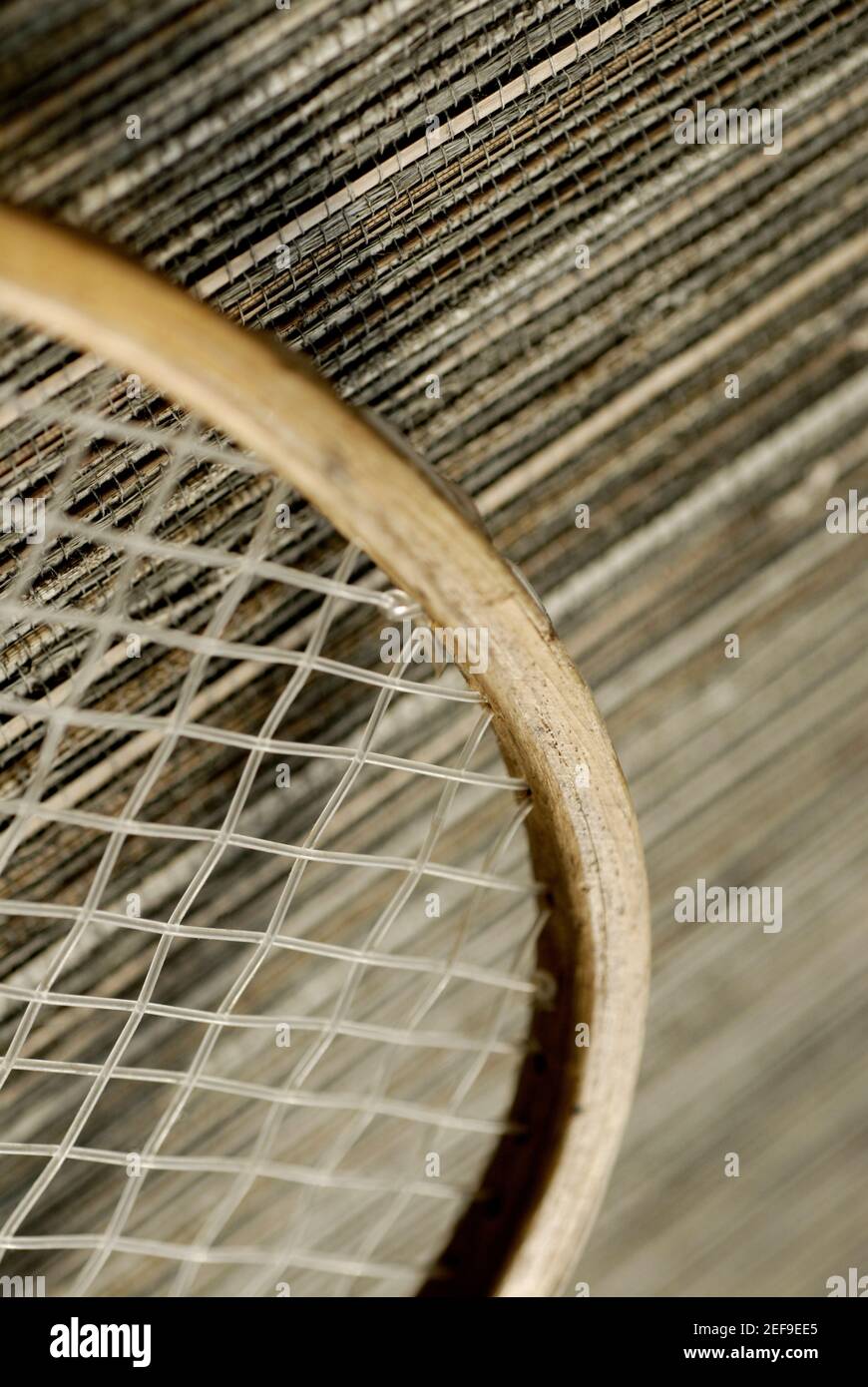 Close-up of a tennis racket Stock Photo