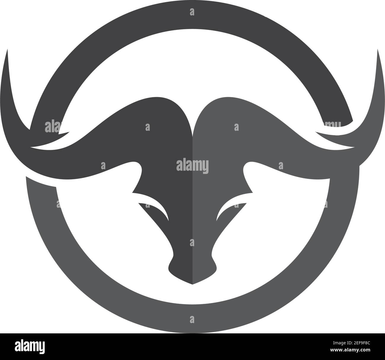 Bull logo template vector icon illustration design Stock Vector
