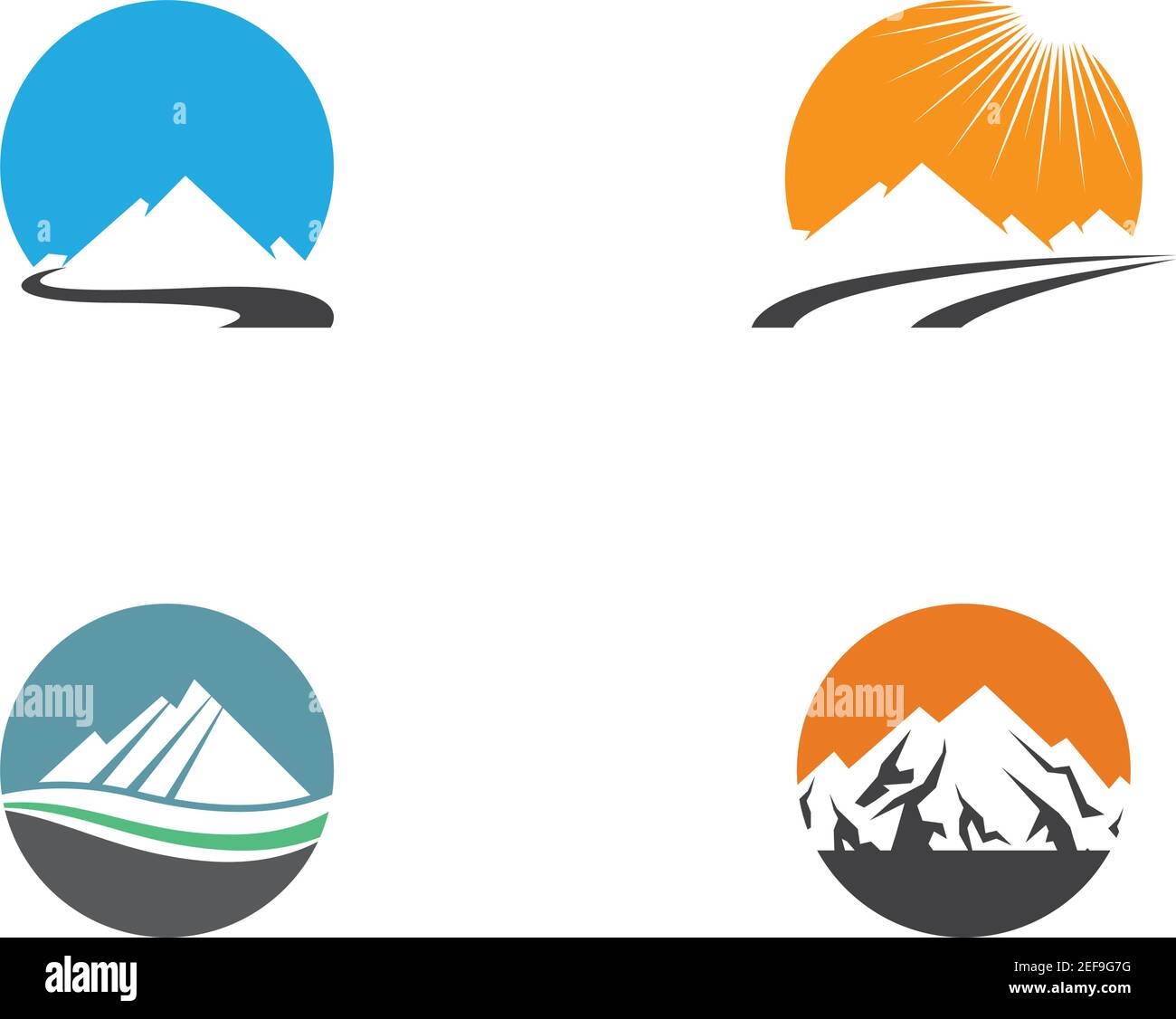 Mountain Logo Template Vector Icon Illustration Design Stock Vector Image Art Alamy