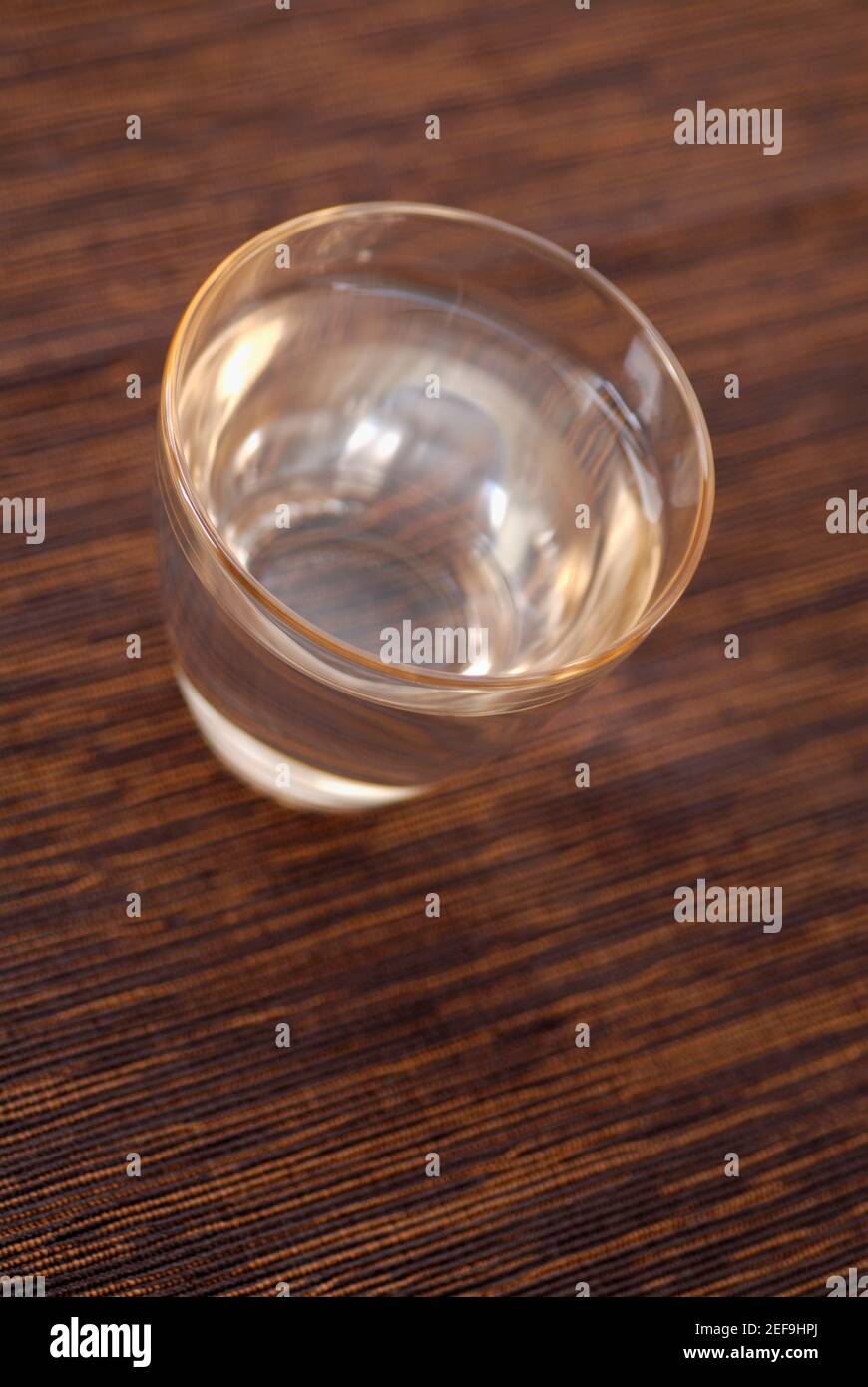 High angle view of a glass of water Stock Photo