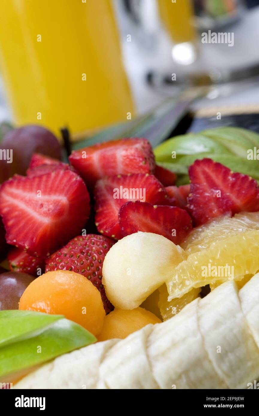 Closeup of a mixed fruit salad Stock Photo Alamy