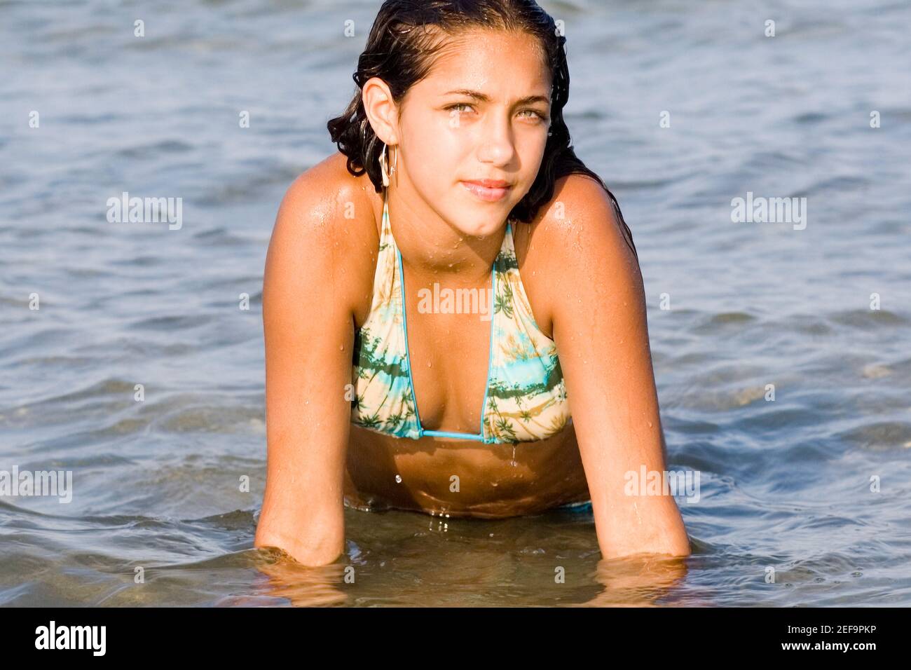 Portrait of a teenage girl in the sea Stock Photo - Alamy