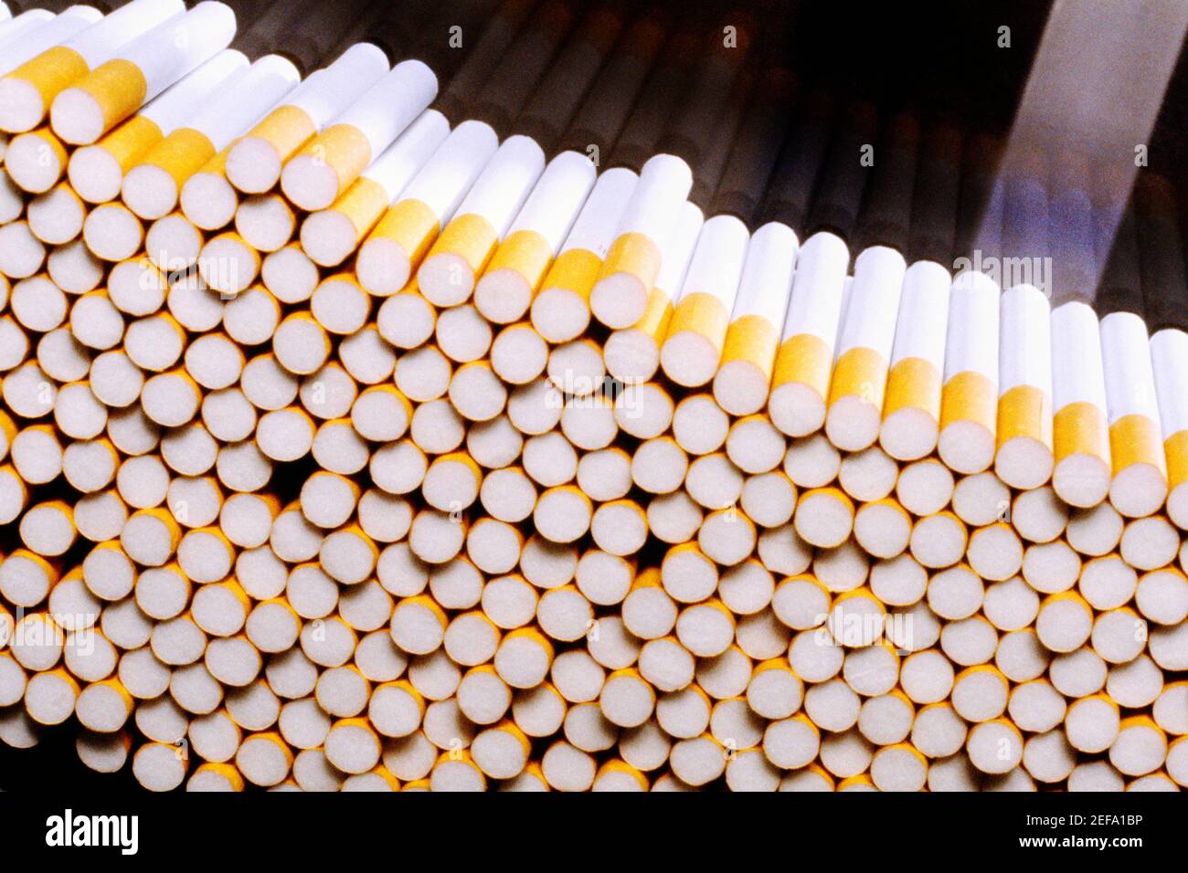 Closeup of a stack of cigarettes, Richmond, Virginia, USA Stock Photo Alamy