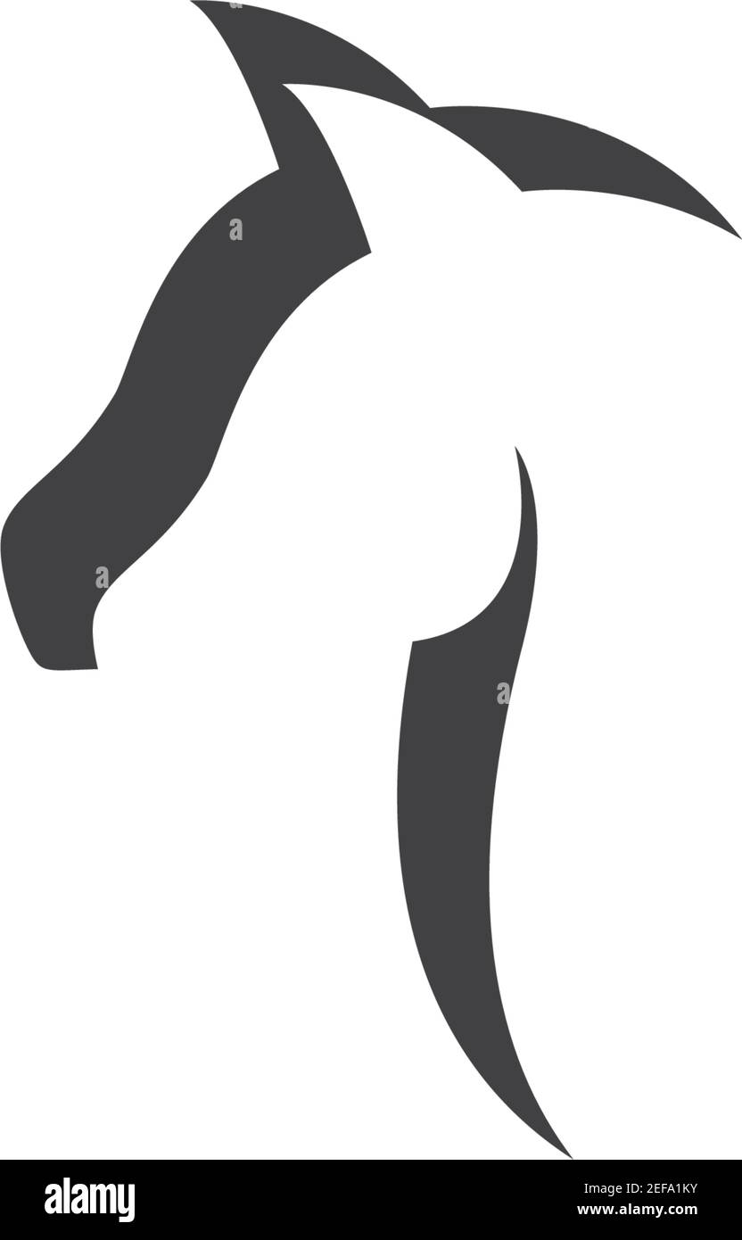 Horse Logo Template Vector icon illustration design Stock Vector