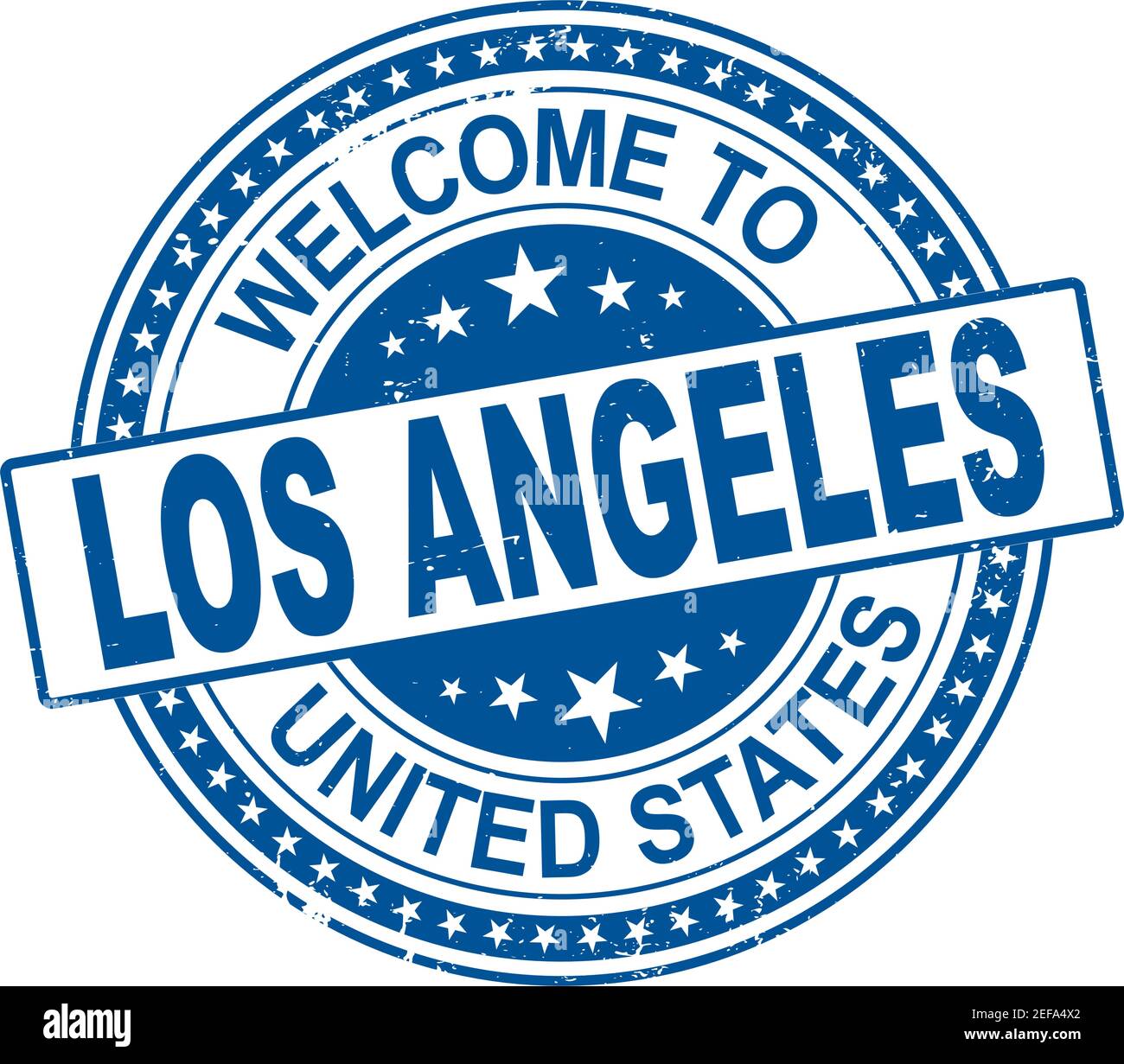 to Los Angeles. grungy rubber stamp. vector illustration on