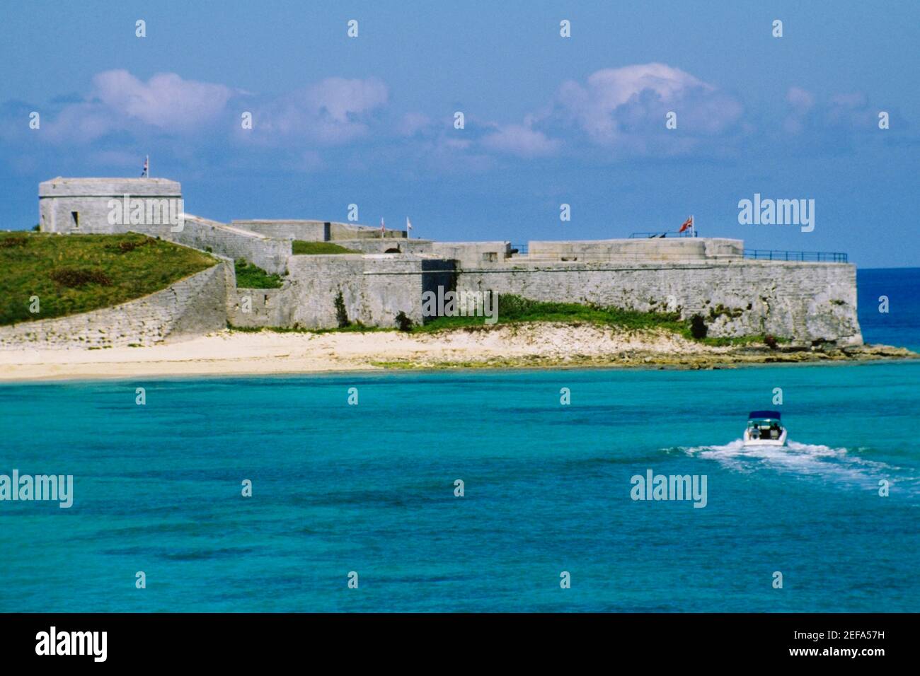 Front view of Fort St CatherineNR., St Georges, Bermuda Stock Photo