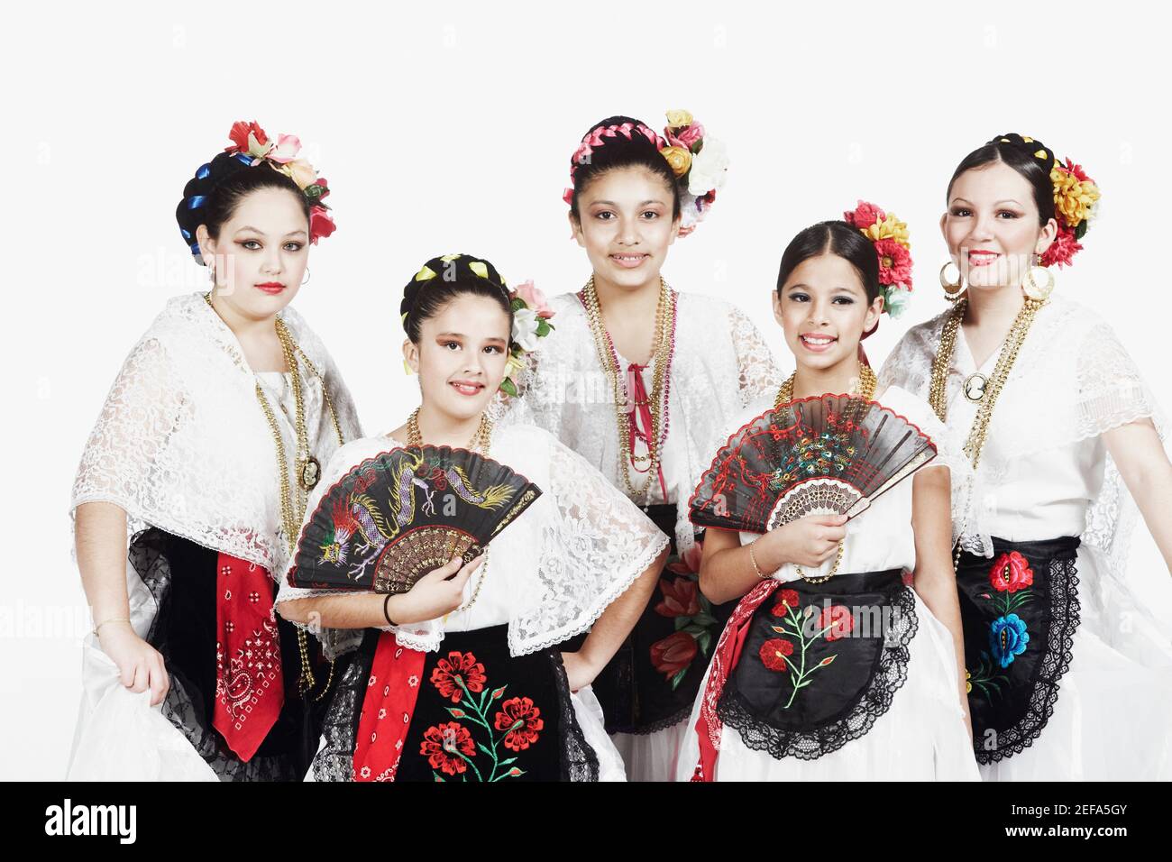 Portrait of a group of female dancers Stock Photo