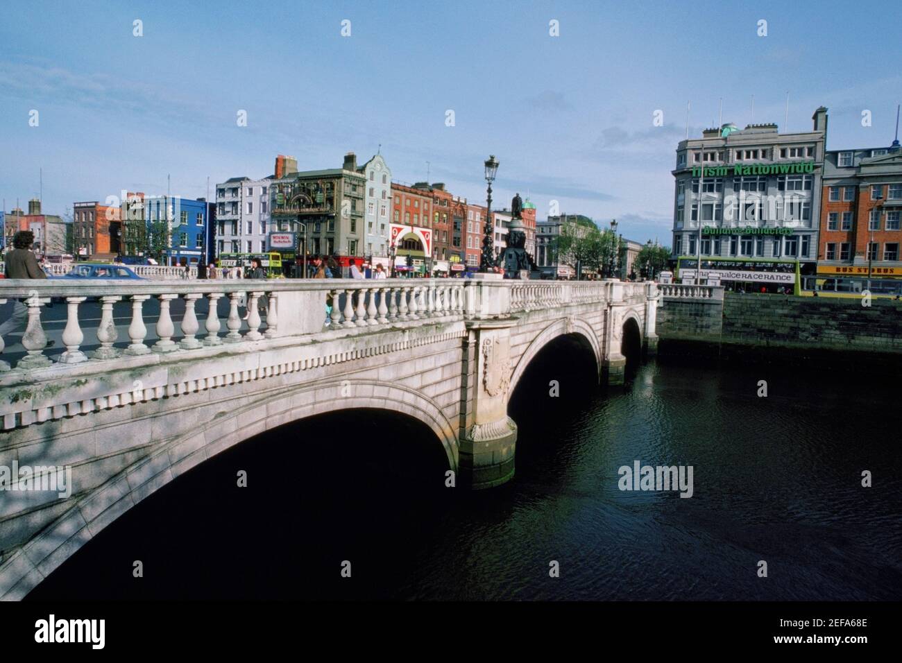 Bride over a river, OŽConnell Street Bridge, River Liffey, Dublin, Republic of Ireland Stock Photo