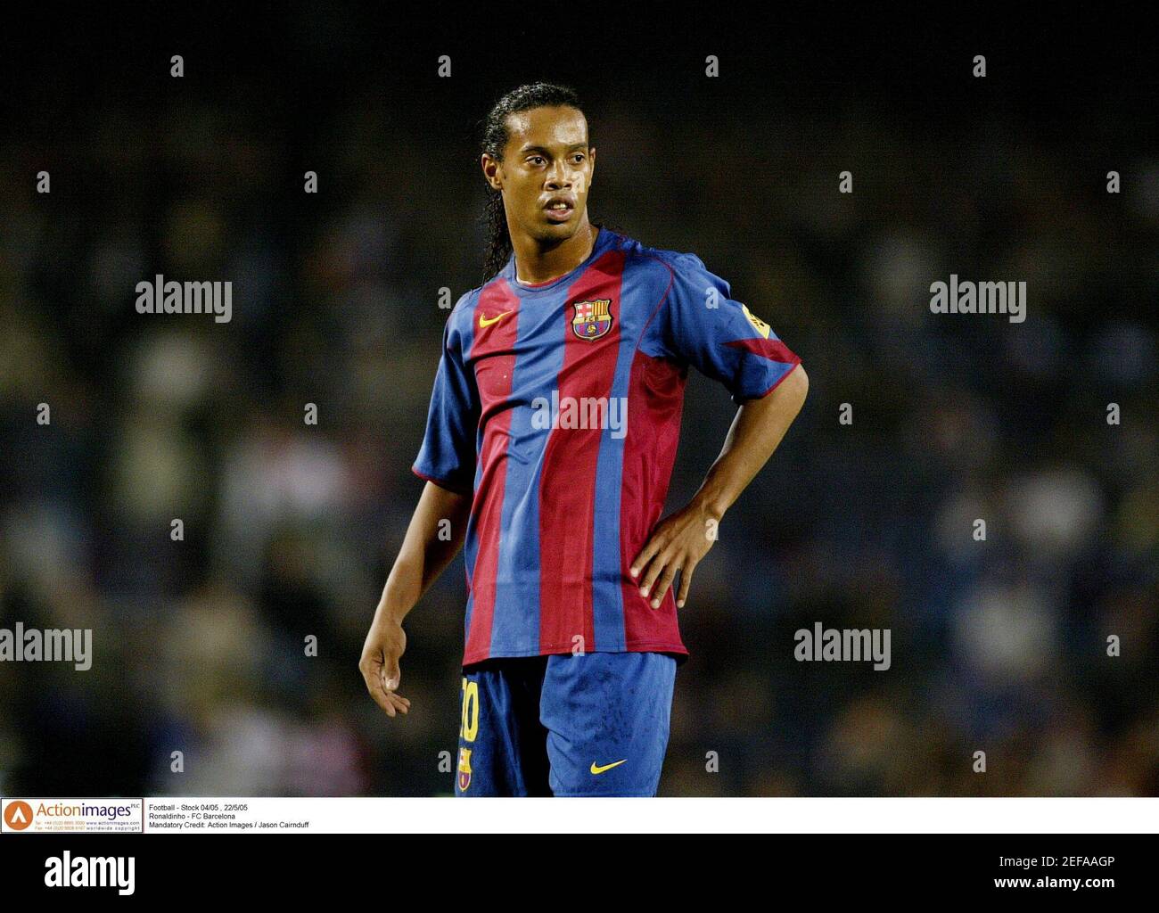 Football Stock 04 05 22 5 05 Ronaldinho Fc Barcelona Mandatory Credit Action Images Jason Cairnduff Stock Photo Alamy