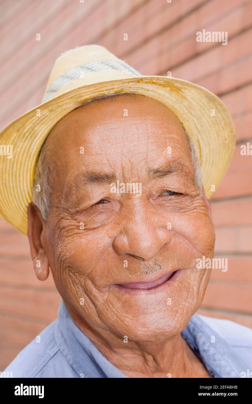 Close-up of a senior man smiling Stock Photo