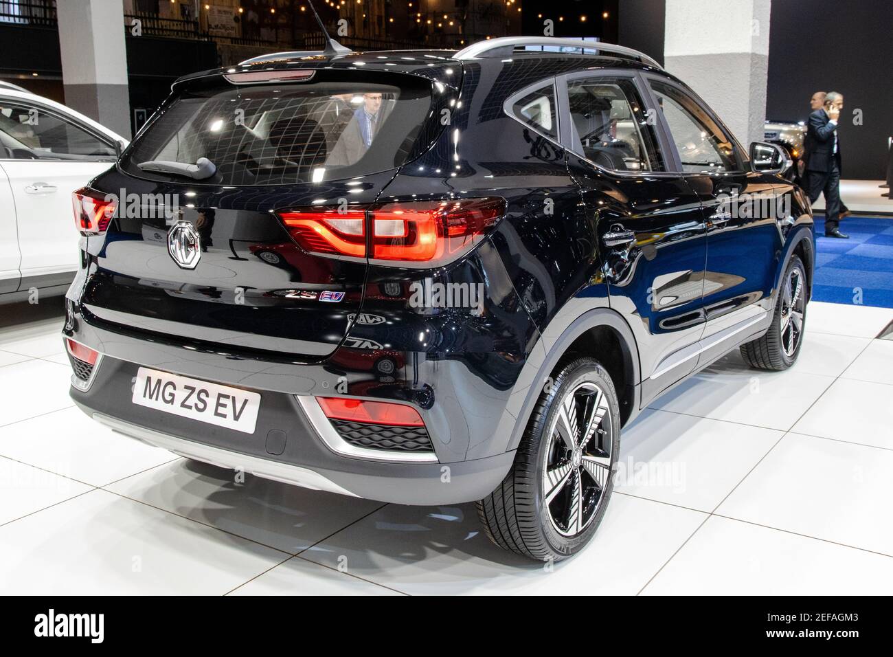 MG ZS EV electric SUV car at the Autosalon 2020. Brussels, Belgium -  January 9, 2020 Stock Photo - Alamy