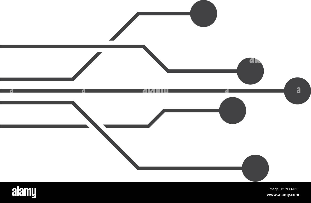 Circuit logo template vector icon illustration design Stock Vector