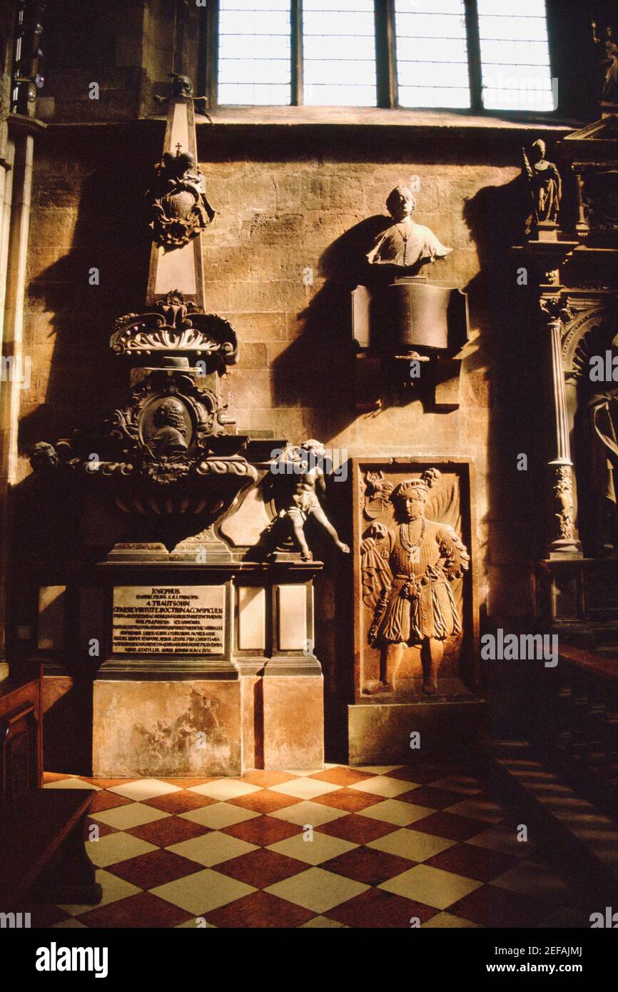 Statues in a cathedral, St Stephens Cathedral, Vienna, Austria Stock
