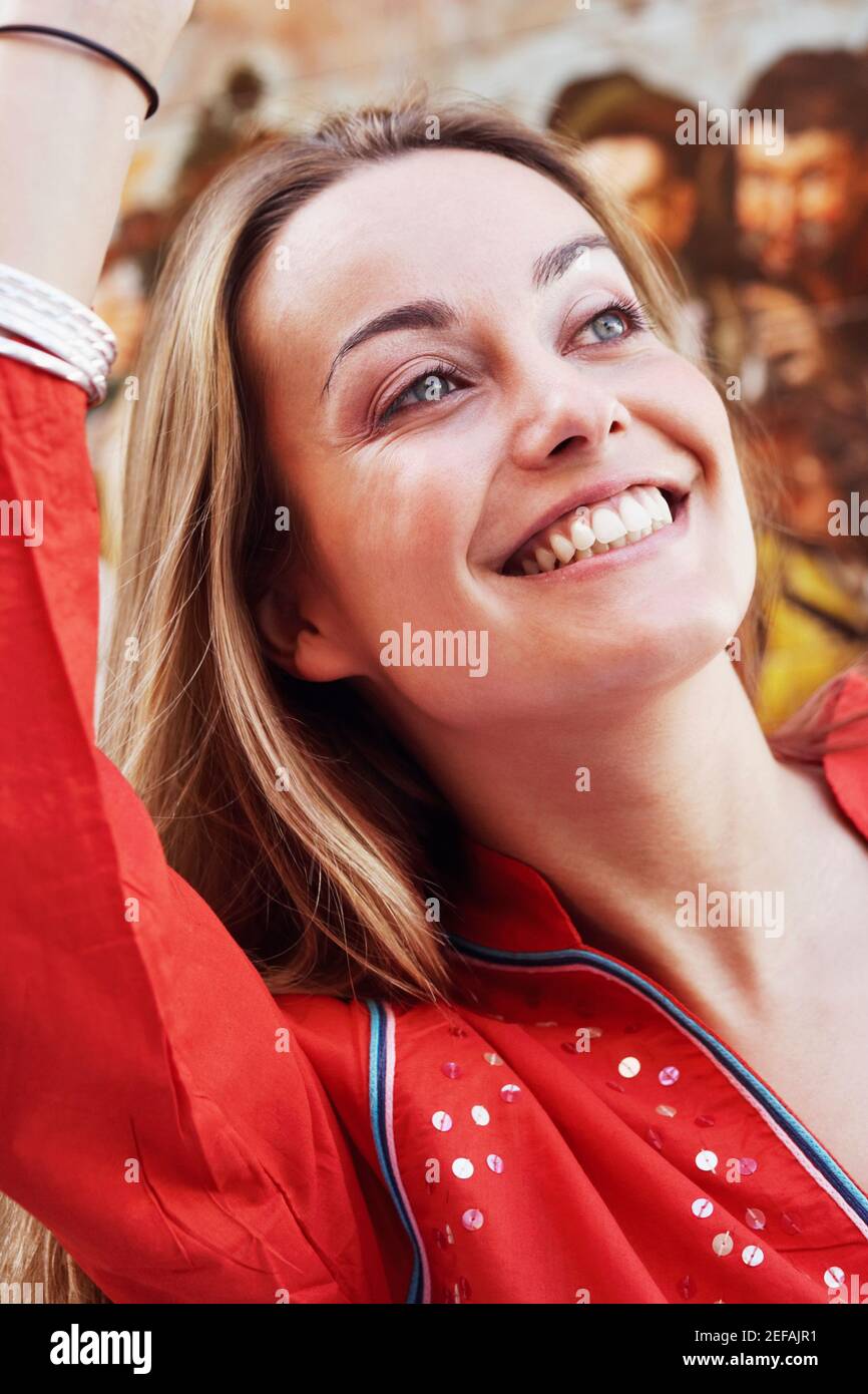 Close up dof happy young hi-res stock photography and images - Alamy