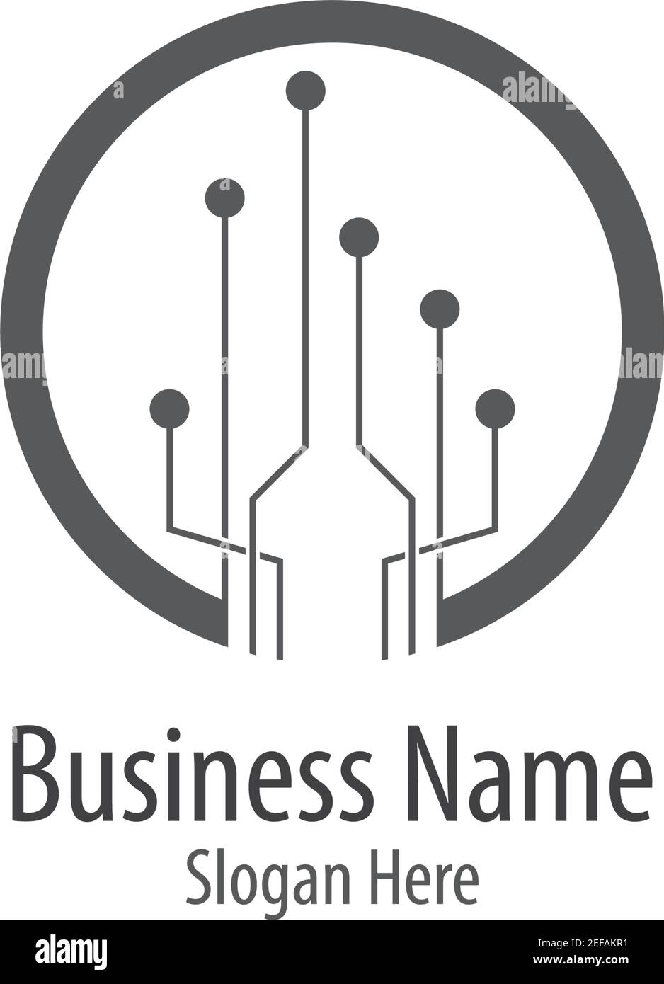 Circuit logo template vector icon illustration design Stock Vector