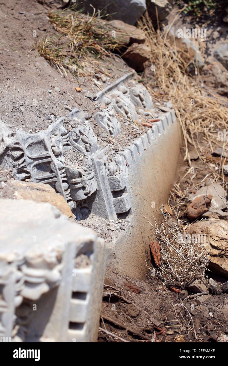 Lydia culture and sculpture in Turkey. Art on the Stone Stock Photo Alamy