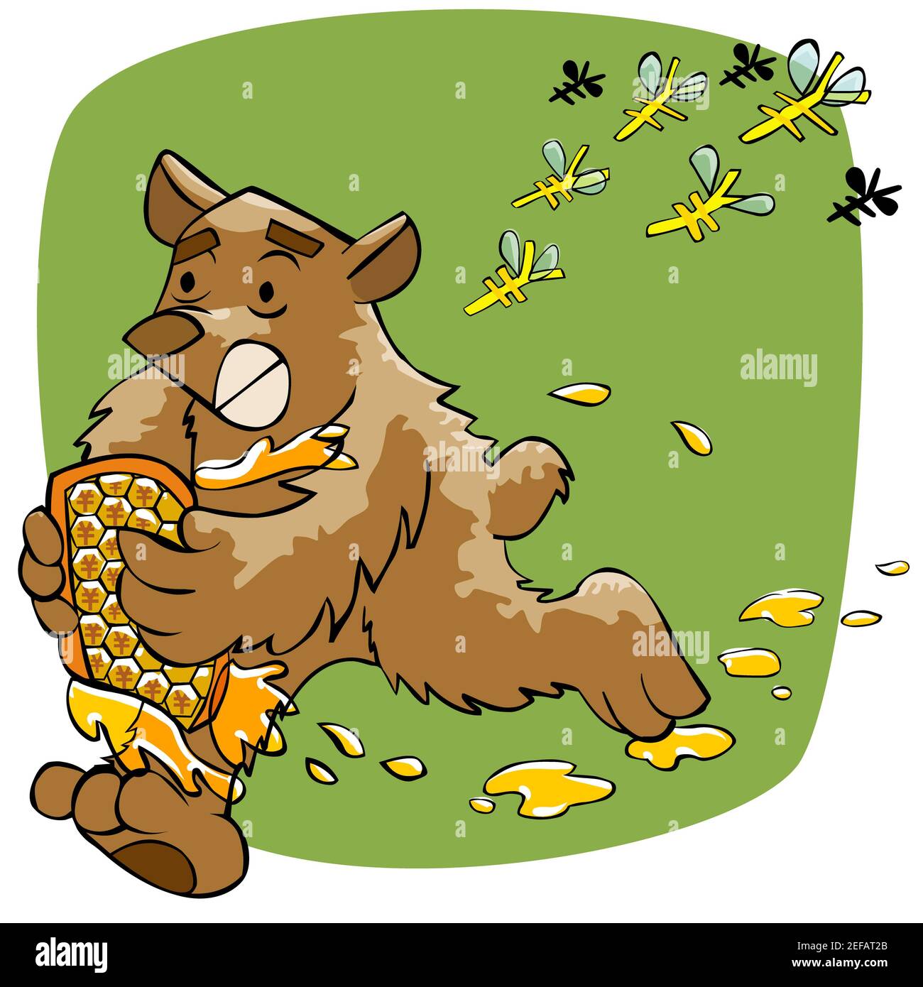 Cartoon bee holding sign hi-res stock photography and images - Alamy