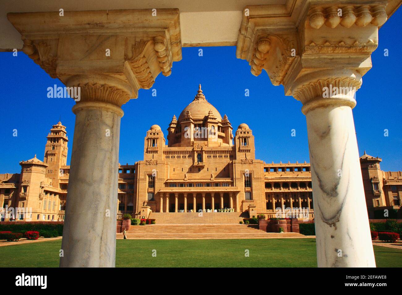 Facade of a palace, Limaid Bhawan Palace, Jodhpur, India Stock Photo