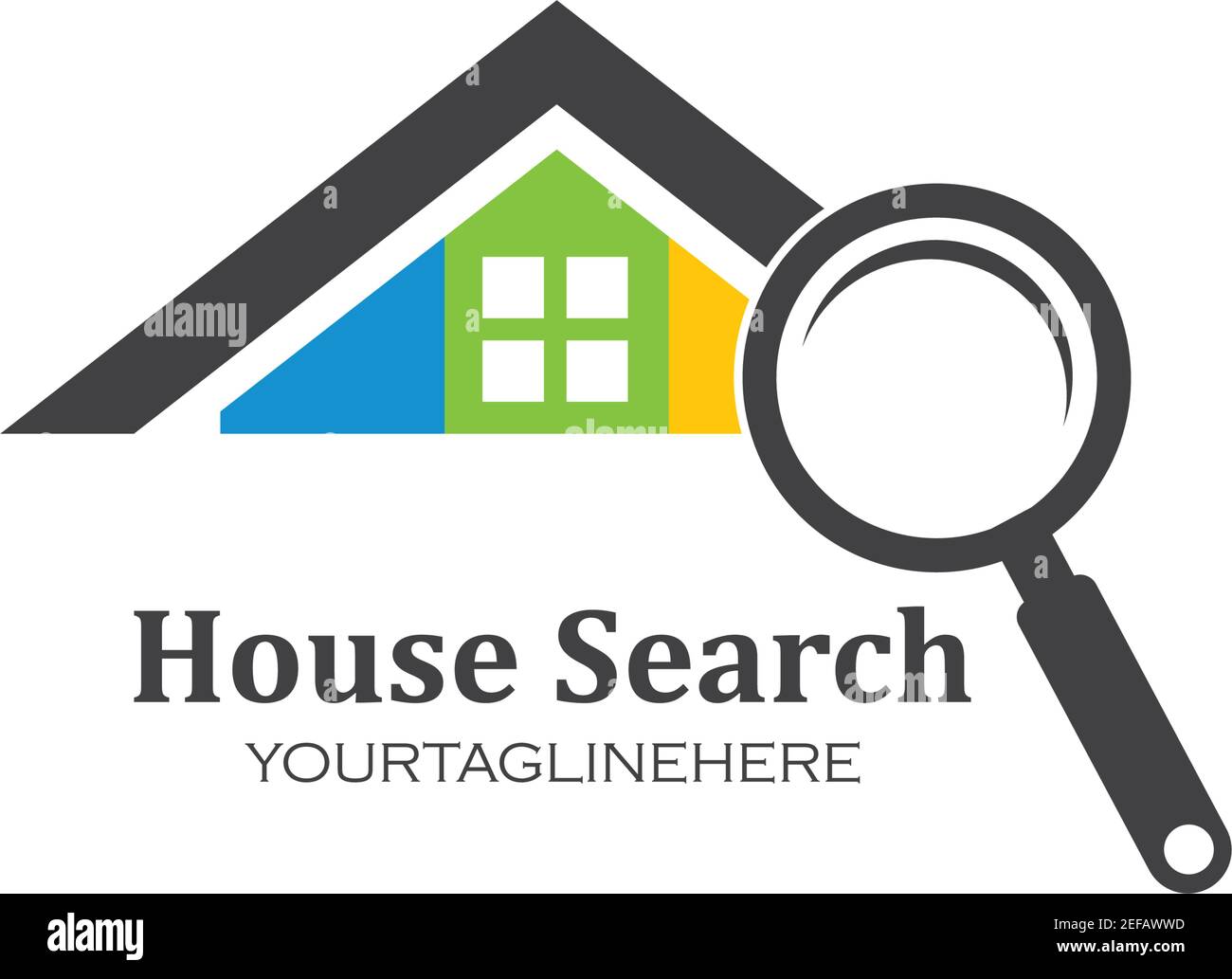 magnifier icon logo vector illustration design template Stock Vector