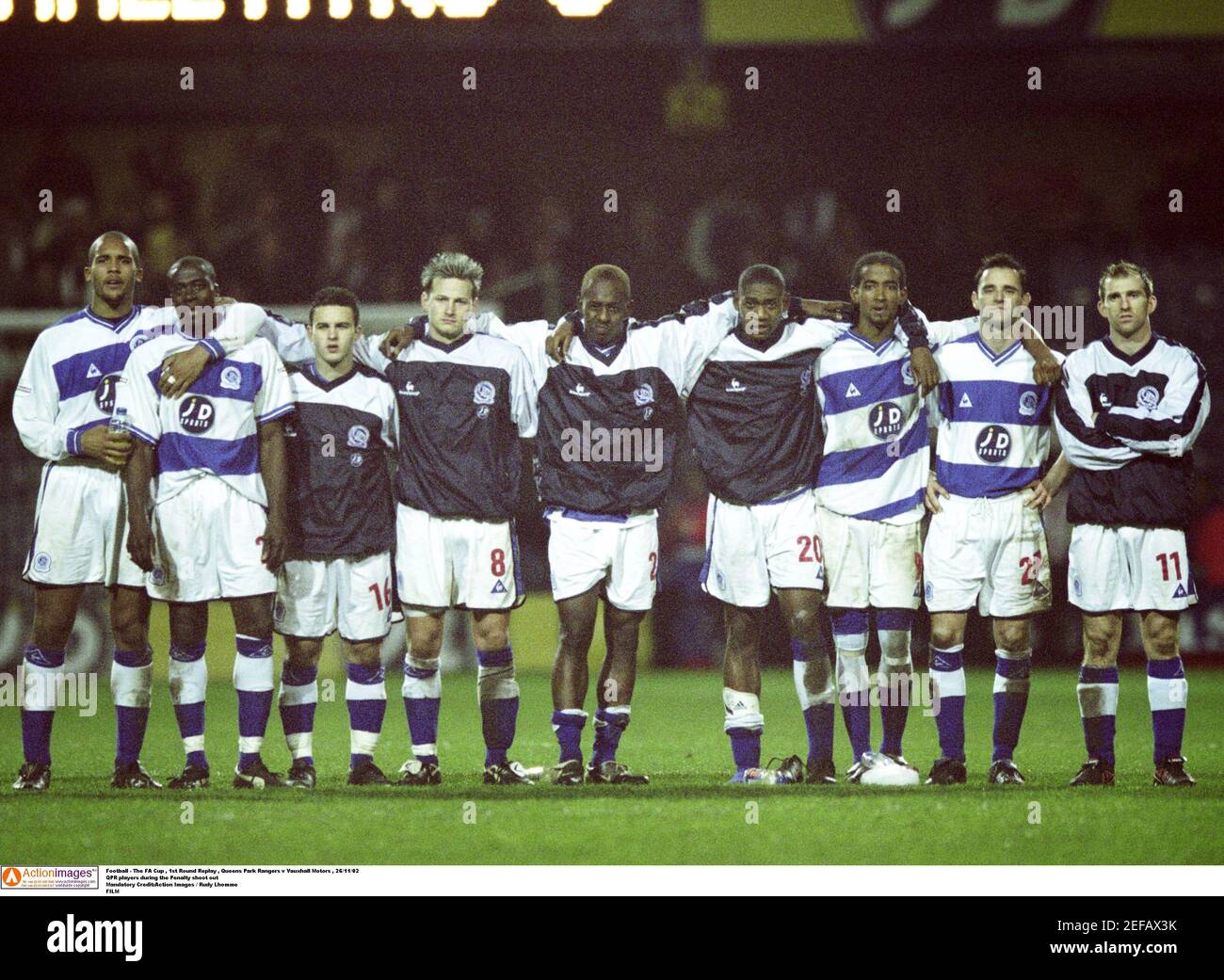 Football The Fa Cup 1st Round Replay Queens Park Rangers V Vauxhall Motors 26 11 02 Qpr Players During The Penalty Shoot Out Mandatory Credit Action Images Rudy Lhomme Film Stock Photo Alamy Football The Fa Cup 1st Round Replay Queens Park Rangers V Vauxhall Motors 26 11 02 Qpr Players During The Penalty Shoot Out Mandatory Credit Action Images Rudy Lhomme Film Stock Photo Alamy