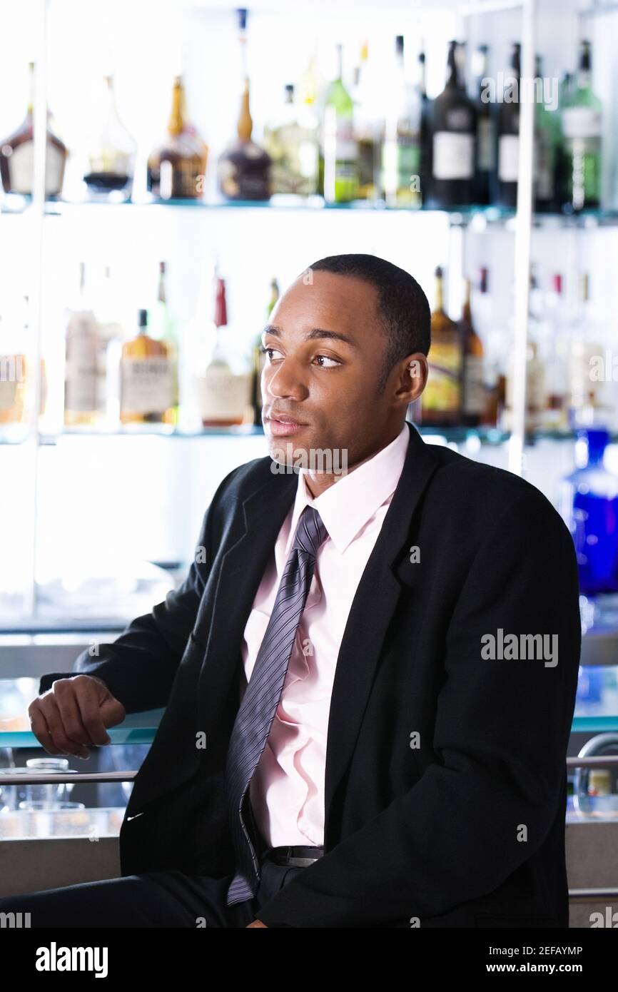 Businessman leaning on bar counter hi-res stock photography and images ...