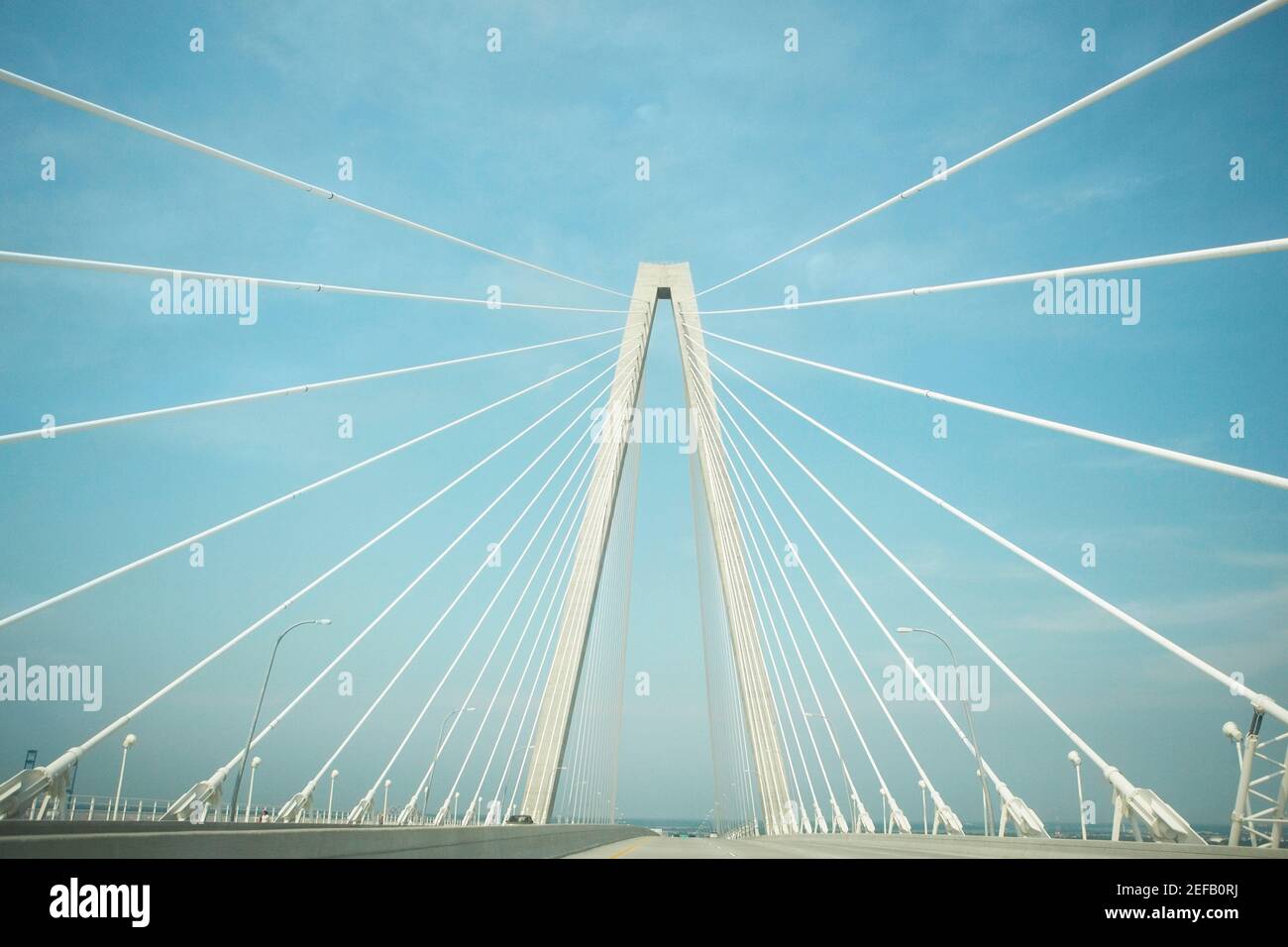 Road on a suspension bridge, Cooper River Bridge, Charleston, South