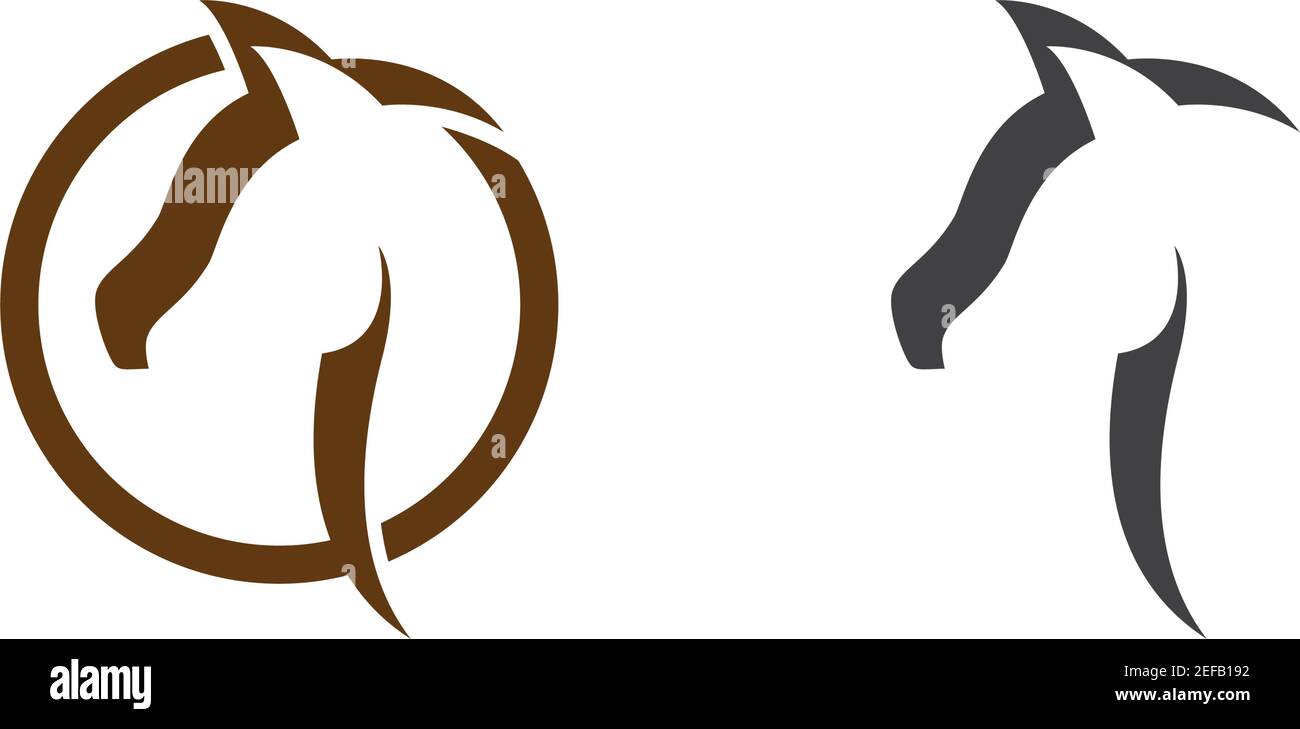 Horse Logo Template Vector icon illustration design Stock Vector