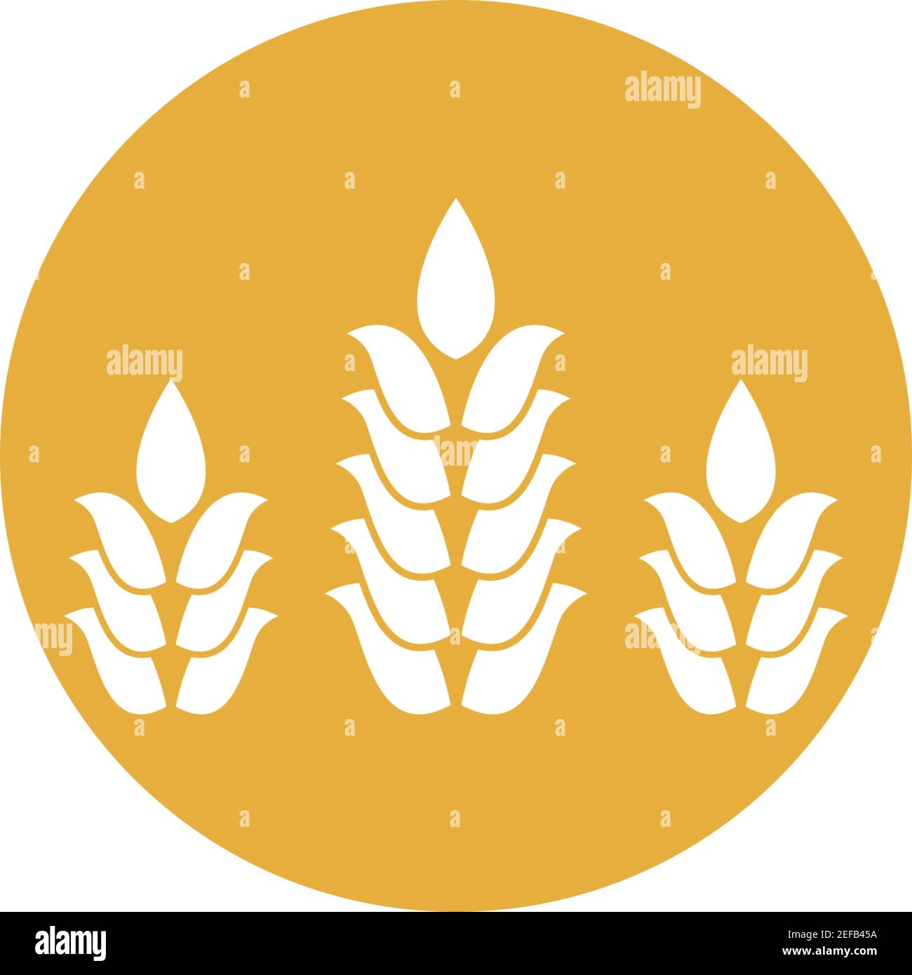 Agriculture wheat logo template vector icon design Stock Vector