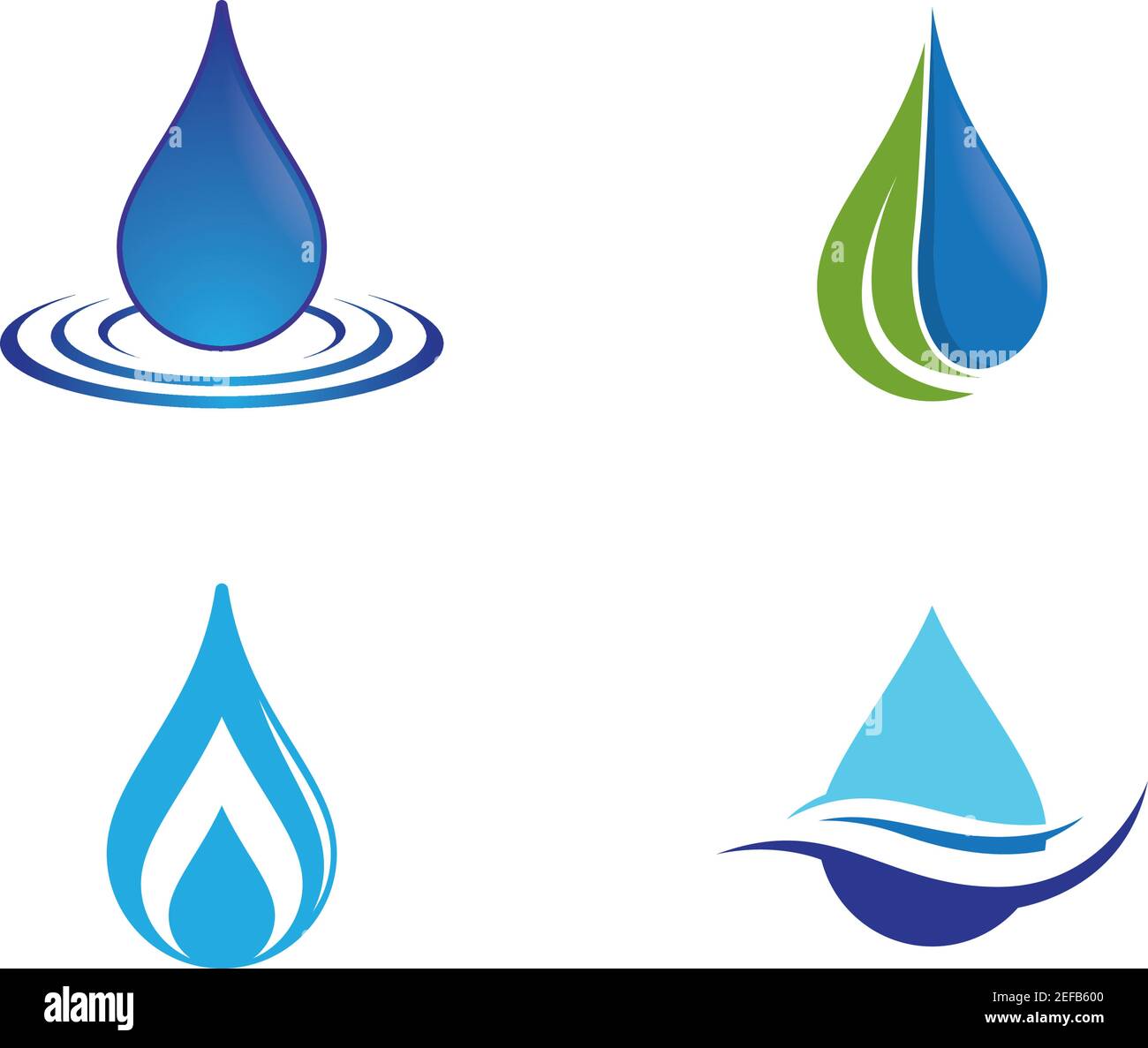 Water drop logo template vector icon illustration design Stock Vector