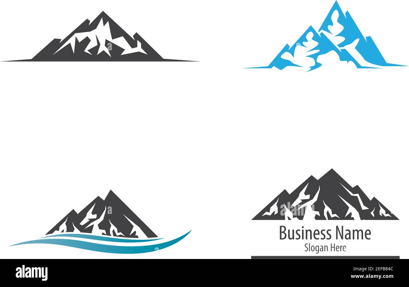 Mountain logo template vector icon illustration design Stock Vector