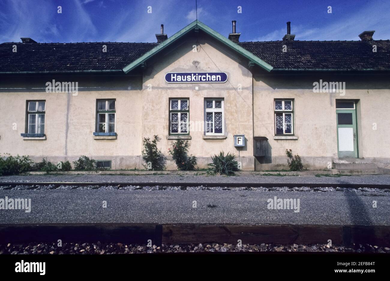 Niederösterreich, Hauskirchen, aufgelassene Lokalbahnstrecke Stock Photo