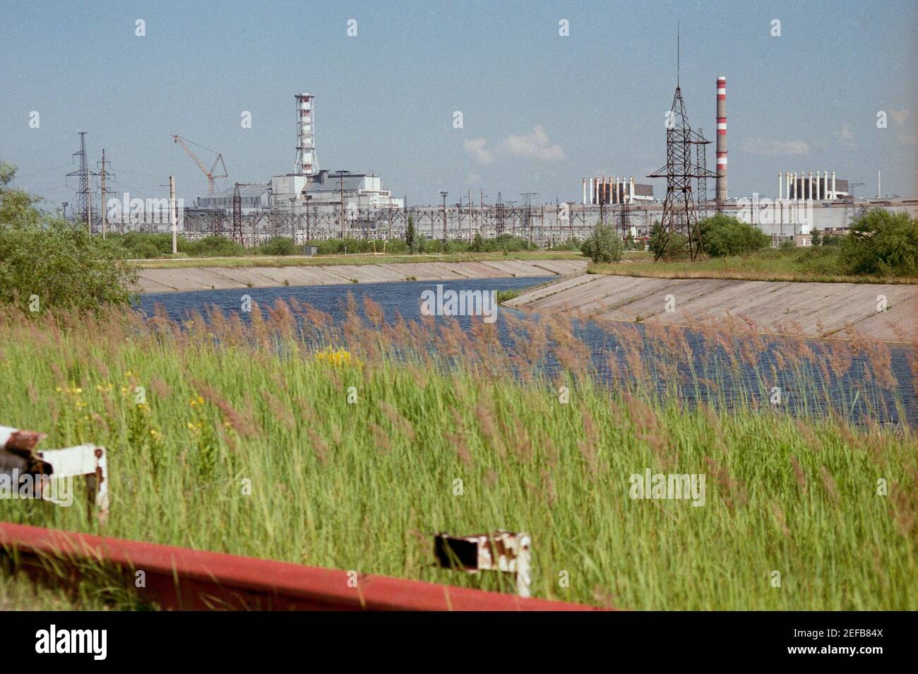 The Chernobyl Nuclear Power Plant, where exploded nuclear reactor ...