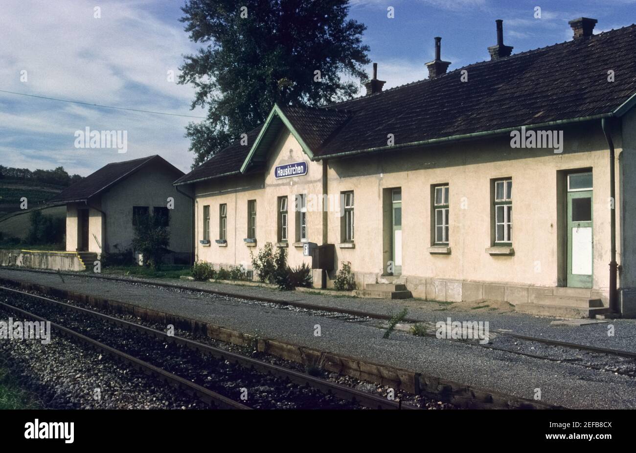 Niederösterreich, Hauskirchen, aufgelassene Lokalbahnstrecke Stock Photo