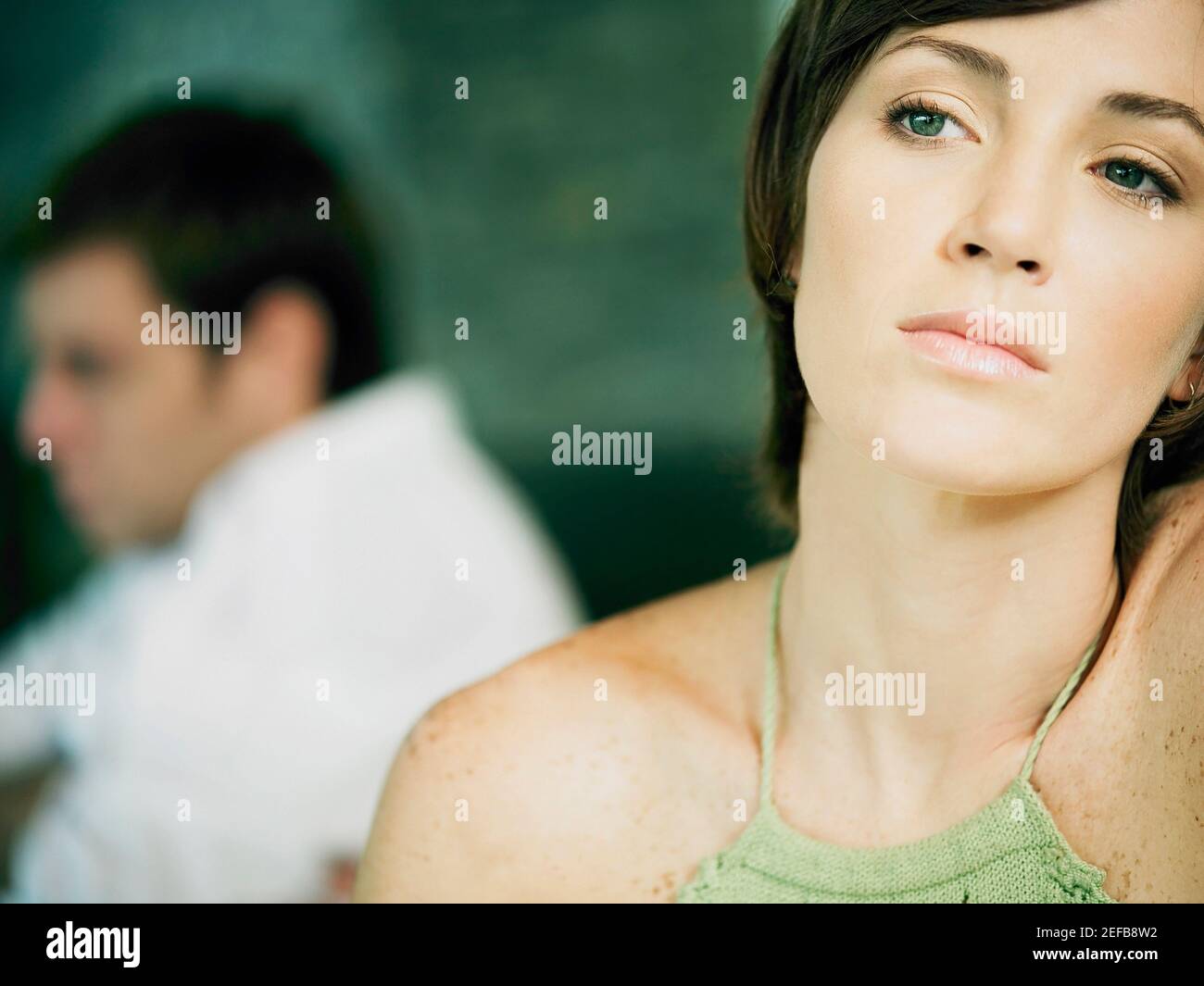 Woman thinking man background hi-res stock photography and images - Alamy