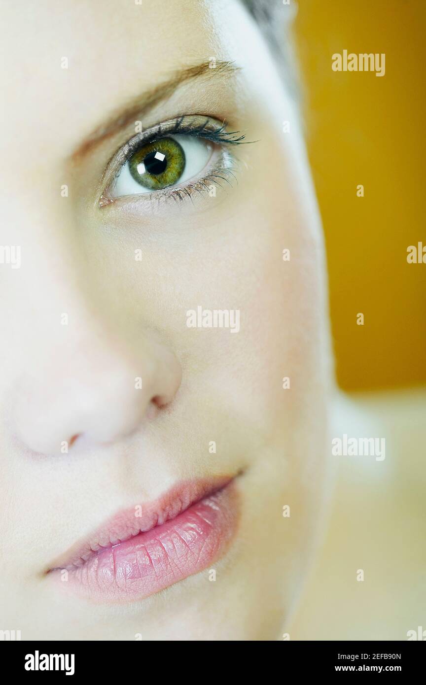 Beautiful part face young hi-res stock photography and images - Alamy