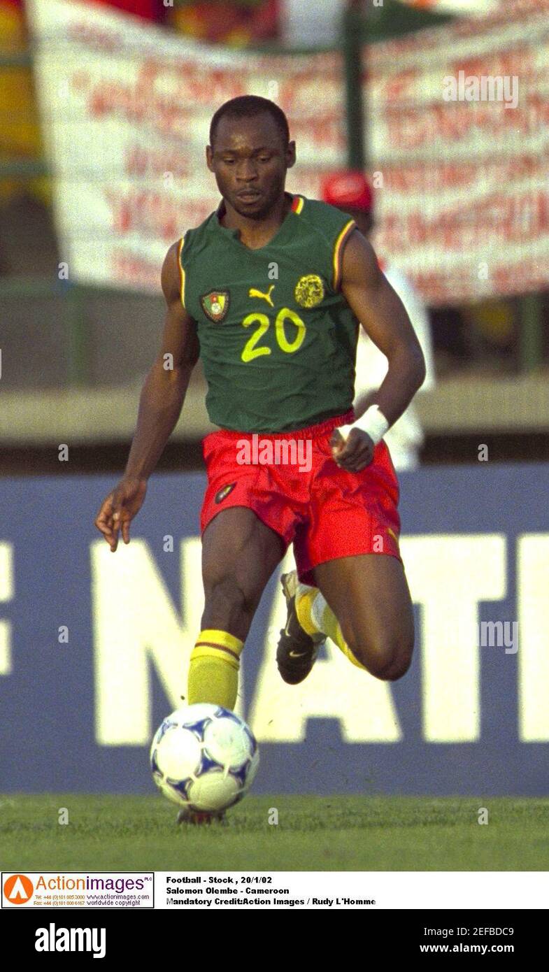 Football - Stock , 20/1/02 Salomon Olembe - Cameroon Mandatory  Credit:Action Images / Rudy L'Homme Stock Photo - Alamy