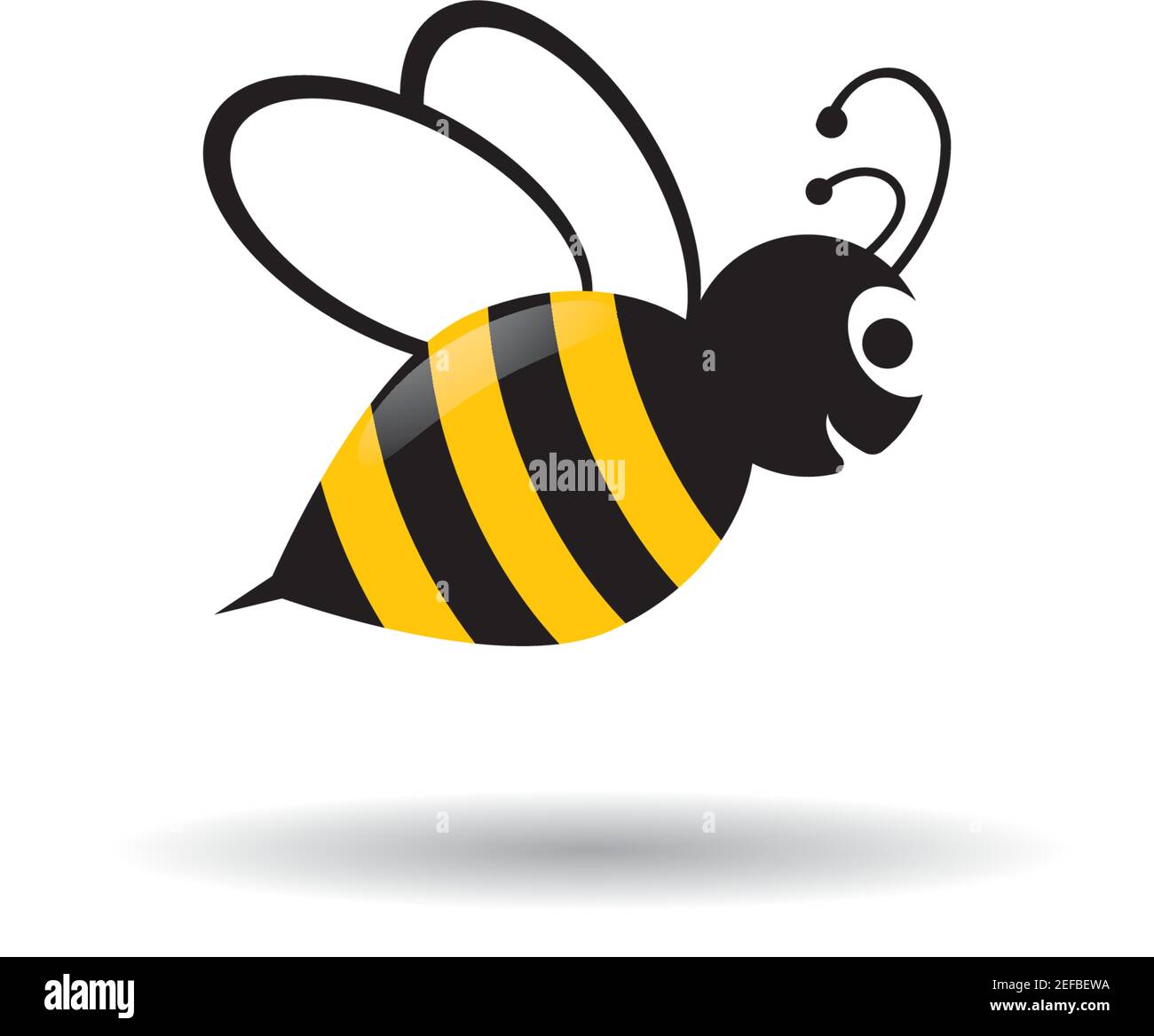 Bee logo vector icon illustration Stock Vector Image & Art - Alamy