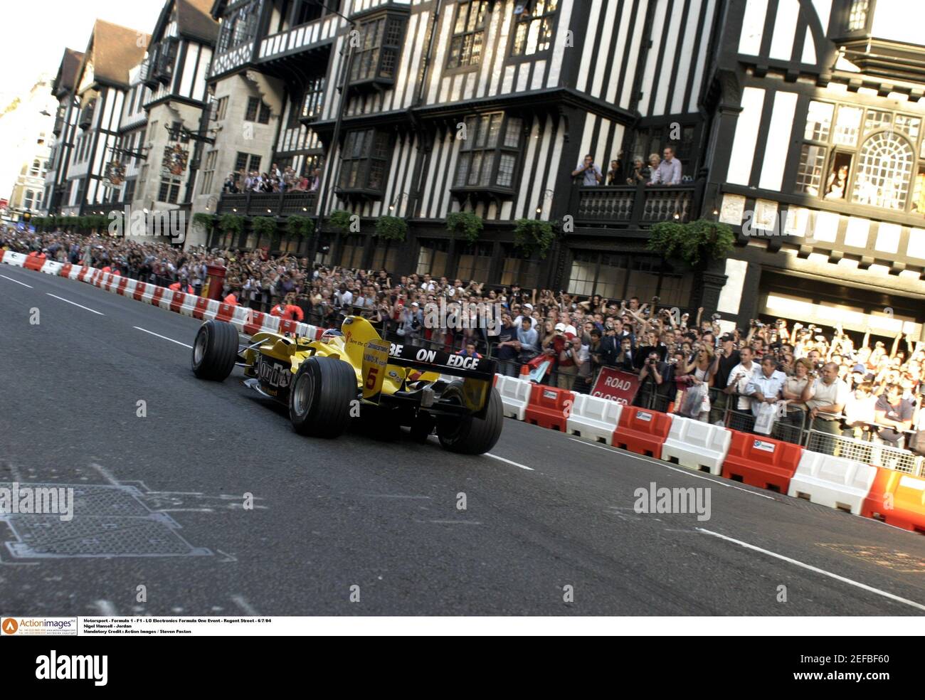 Motorsport - Formula 1 - F1 - LG Electronics Formula One Event - Regent  Street - 6/7/04 Nigel Mansell - Jordan Mandatory Credit : Action Images /  Steven Paston Stock Photo - Alamy