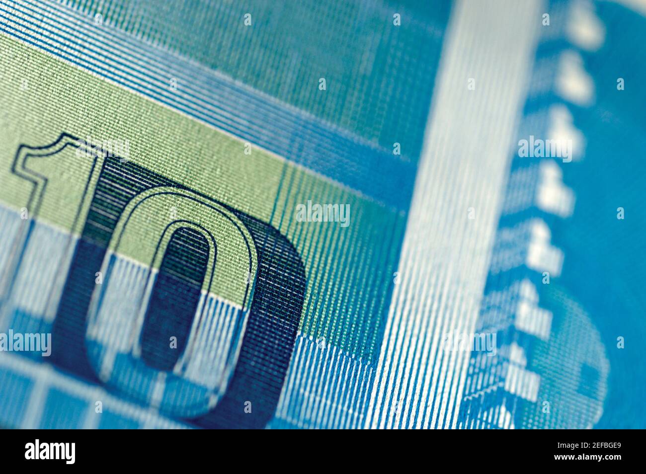 Number 10 on bank note, close-up Stock Photo - Alamy