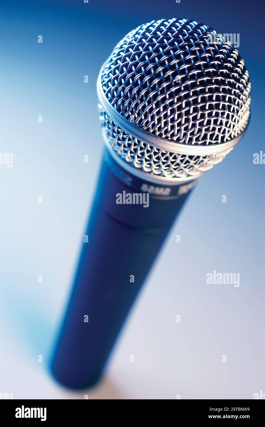 Close-up of microphone Stock Photo